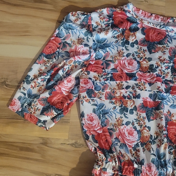 Vintage Floral Day Dress M - Picture 8 of 15